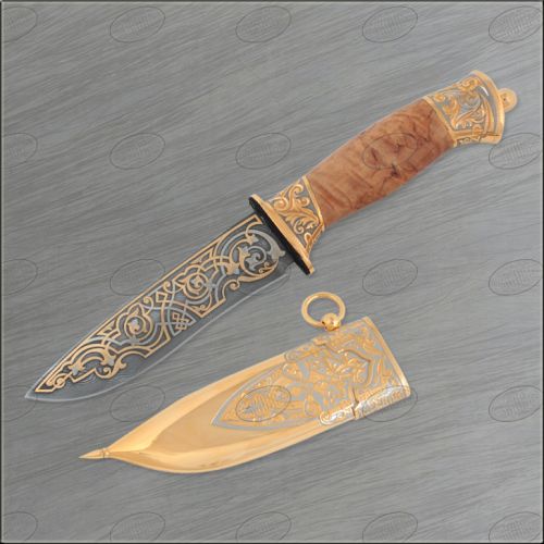 Нож украшенный «Битва с Челубеем» Н6